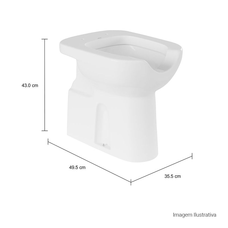 Bacia Convencional P-51 Vogue Plus Conforto com Abertura Frontal